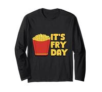 It’s Fry Day Funny French Fries Design Maglia a Manica