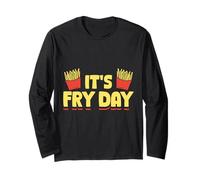 It’s Fry Day Funny French Fries Design Maglia a Manica