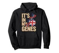 It’s in My Genes British Roots UK United Kingdom Flag Felpa con Cappuccio