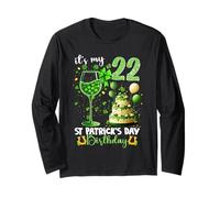 It’s My 22nd Birthday St. Patrick’s Day 22 Years Old Party Maglia a Manica