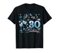 It’s My 30th Birthday Pink 30 Years Old Birthday Queen Party Maglietta