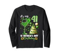 It’s My 41st Birthday St. Patrick’s Day 41 Years Old Party Maglia a Manica