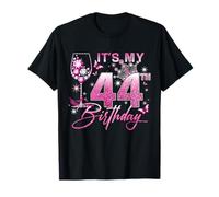 It’s My 44th Birthday Pink 44 Years Old Birthday Queen Maglietta