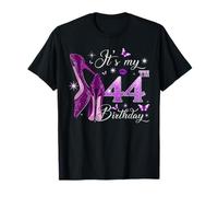It’s My 44th Birthday Pink 44 Years Old Birthday Queen Party Maglietta