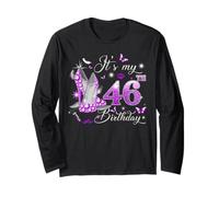 It’s My 46th Birthday Pink 46 Years Old Birthday Queen Party Maglia a Manica