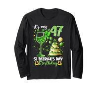 It’s My 47th Birthday St. Patrick’s Day 47 Years Old Party Maglia a Manica