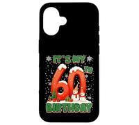 It’s My 60th Birthday Christmas Snowman 60 Year Old Xmas Custodia per iPhone 16