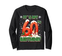 It’s My 60th Birthday Christmas Snowman 60 Year Old Xmas Maglia a Manica