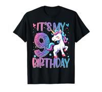 It’s My 9th Birthday Unicorn Outfit for 9 Year Old Girls Maglietta