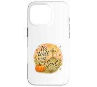 It’s Well With My Soul Fall Christian Watercolor Custodia per iPhone 16 Pro