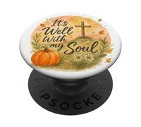 It’s Well With My Soul Fall Christian Watercolor PopSockets PopGrip Adesivo