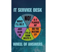 IT Service Desk Wheel of Answers Notebook: Geeky Help Desk Humor Journal for Sysadmins, Tech Support, and Computer Nerds