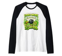 It Takes Tons of Hard Work To Be Lucky St Patricks Day Maglia con Maniche Raglan