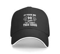 It Took Me 90 Years To Look Good Uomo Donna Cappello Trucker Classic Berretto da Baseball Confortevole Snapback cap per Corsa All'Aperto Estivo