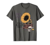 It Was A Graveyard Smash Camicia Vintage Gramophone Skull Maglietta