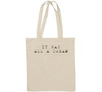 It was All A Dream - Borsa tote in cotone naturale, colore: Bianco