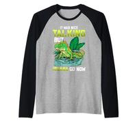 It Was Nice Talking But Iguana Go Now Iguana Funny Pun Maglia con Maniche Raglan