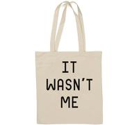 It Wasn't Me - Borsa tote in cotone naturale, colore: Bianco
