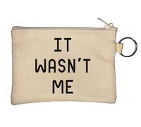It Wasn't Me Portachiavi Portamonete Beige