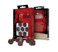 It: Welcome to Derry - Set di dadi per soli adulti | Dadi horror con licenza ufficiale di Q Workshop | Dadi poliedrici neri glitterati | Età 18+