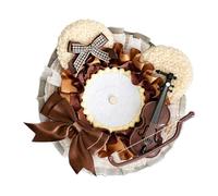 Ita Bag - Porta badge con nastro coordinato e pizzo | Base rotonda decorata, design con nastro e pizzo, espositore rifinito attorno a un singolo distintivo da collezione