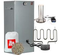 ITA Forno elettrico per affumicatura 7005 - Set affumicatore con riscaldamento, generatore di fumo - affumicatore con termometro - acciaio inox - qualità EU direttamente dal produttore - 81 cm con 3