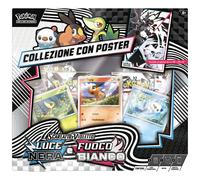 ITA Pokemon Collezione Unima con Poster Fuoco Bianco & Luce Nera Sigillato