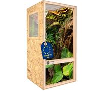 ITA Terrario camaleonte, 120 x 60 x 60 cm, con ventilazione superficiale e igrometro integrato, terrario in legno in pannelli OSB-3, terrari per camaleonti e altre specie animali, prodotto UE