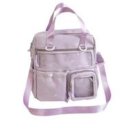 Itabag - Zaino 3 in 1, trasparente, per la scuola, borsa a tracolla, grande capacità, borsa a tracolla, idea regalo, Come mostrato, Add pendant