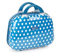 ITACA - Astuccio da toilette per donne e bambini in policarbonato. Borsa da viaggio di qualità rigida con manico superiore e tracolla regolabile. Elegante marchio ITACA, Blauw (Nodig Hebben-702435),