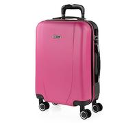 ITACA - Valigia Bagaglio a Mano 55x40x20 - Trolley Bagaglio a Mano, Trolley Cabina, Valigie, Trolley 55x40x20, Fucsia/antracite