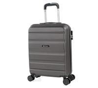 ITACA - Bagaglio A Mano Rigido Leggero Bagaglio A Mano 55X40X20 con 4 Ruote Silenziose Trolley Cabina Viaggio Aereo Ergonomico Durevole. Compatibile Ryanair, Antracite
