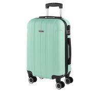 ITACA - Bagaglio A Mano Rigido Leggero Bagaglio A Mano 55X40X20 con 4 Ruote Silenziose Trolley Cabina Viaggio Aereo Ergonomico Durevole. Compatibile Ryanair, Menta