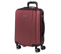 ITACA - Bagaglio A Mano Rigido Leggero Bagaglio A Mano 55X40X20 con 4 Ruote Silenziose Trolley Cabina Estensibile Viaggio Aereo Ergonomico Durevole. Compatibile Ryanair, Granato-Antracite