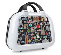 ITACA - Beauty case da viaggio - Beauty case rigido da donna - In materiale leggero e resistente. Astuccio trucco donna rigido giovanile., Bianco