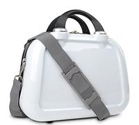 ITACA - Beauty case da viaggio - Beauty case rigido da donna - In materiale leggero e resistente. Astuccio trucco donna rigido giovanile., Bianco