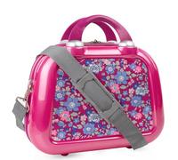 ITACA - Beauty Case da Viaggio Donna e Uomo Policarbonato - Valigia Portare a Mano Beauty Case Rigido con Maniglia Superiore e Tracolla Regolabile - Elegante Beauty Case Donna da Viaggio Marca, Fucsia