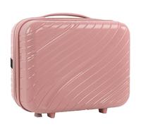 ITACA - Beauty Case da Viaggio Donna e Uomo Polipropileno - Valigia Portare a Mano Beauty Case Rigido con Maniglia Superiore e Tracolla Regolabile - Elegante Beauty Case Donna da Viaggio Marca d, Rosa