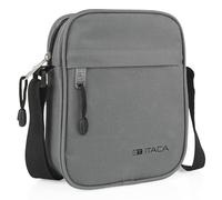 ITACA - Borsa A Tracolla Uomo In Pelle Compatta - Design Elegante E Funzionale Per Ogni Giorno - Borsello Uomo Tracolla Pelle Con Tasche Multiple - Tracolla Uomo Piccola Da Viaggio E Lavoro, Grigio