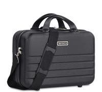 ITACA - Elegant Beauty Case Donna e Uomo Abs, Rigido con Maniglia e Tracolla Regolabile - Nero