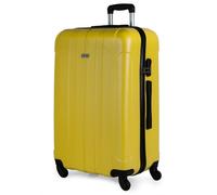 ITACA - Valigia Grande Rigida Viaggio Rigide. Trolley Grande con 4 RuoteDoppie Girevoli. Materiale ABS Valigia Rigida Grande Resistente e Leggero TSA, Giallo