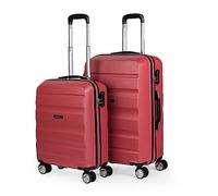 ITACA - Set da gioco 2 trolley trolley da 50/60 cm in ABS. Rigido, resistente e leggero. Manico telescopico, 4 grandi ruote doppie. Piccolo T71615 a basso costo, Colore Corallo