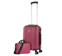 ITACA Set valigie, Offerte Valigia Grande Rigida, Valigia Media Rigida e Bagaglio a Mano Set di Valigie Havel, Fragola, 55 cm + 35 cm