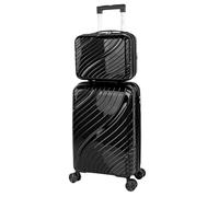 ITACA - Set valigie - Set Valigie Rigide Offerte. Valigia Grande Rigida, Valigia Media Rigida e Bagaglio a Mano. Set di Valigie con Lucchetto Combinazione TSA, Nero