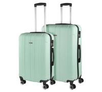 ITACA - Set valigie - Set Valigie Rigide Offerte. Valigia Grande Rigida, Valigia Media Rigida e Bagaglio a Mano. Set di Valigie con Lucchetto Combinazione TSA, Menta
