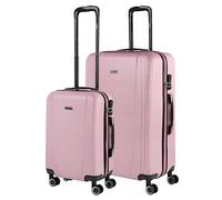 ITACA - Set valigie - Set Valigie Rigide Offerte. Valigia Grande Rigida, Valigia Media Rigida e Bagaglio a Mano. Set di Valigie con Lucchetto Combinazione TSA, Rosa