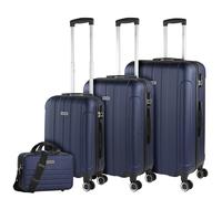 ITACA - Set valigie - Set Valigie Rigide Offerte. Valigia Grande Rigida, Valigia Media Rigida e Bagaglio a Mano. Set di Valigie con Lucchetto Combinazione TSA, Marino