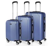 ITACA - Set valigie - Set Valigie Rigide Offerte. Valigia Grande Rigida, Valigia Media Rigida e Bagaglio a Mano. Set di Valigie con Lucchetto Combinazione TSA, Blu zaffiro