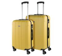 ITACA - Set valigie - Set Valigie Rigide Offerte. Valigia Grande Rigida, Valigia Media Rigida e Bagaglio a Mano. Set di Valigie con Lucchetto Combinazione TSA, Giallo