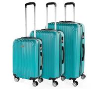 ITACA - Set valigie - Set Valigie Rigide Offerte. Valigia Grande Rigida, Valigia Media Rigida e Bagaglio a Mano. Set di Valigie con Lucchetto Combinazione TSA, Verde menta